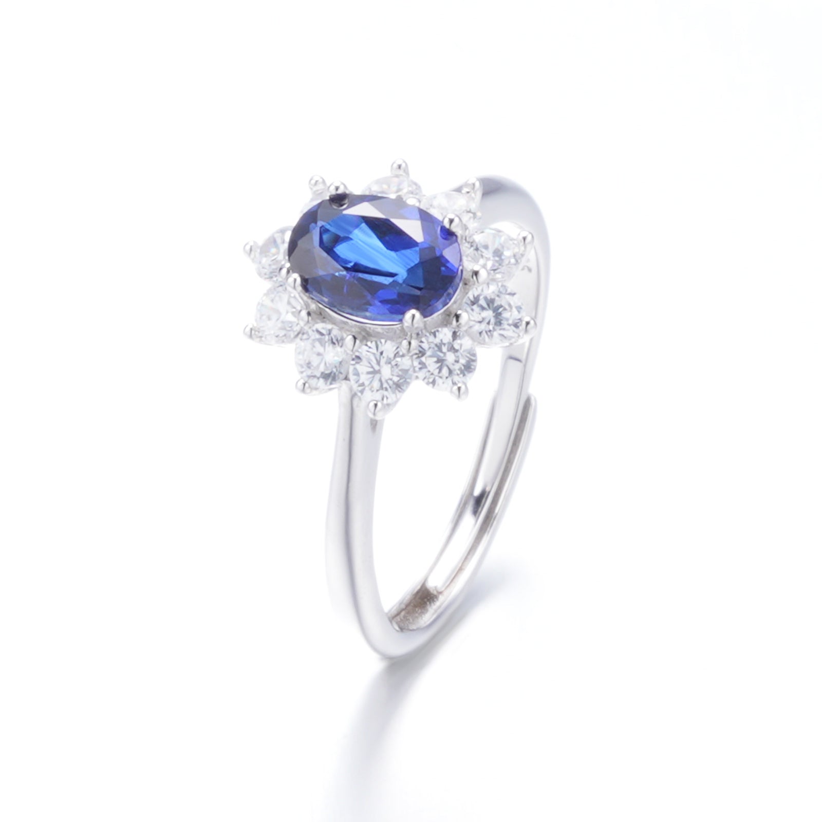 The Spencer Icon — royal blue sapphire ring in 925 sterling silver
