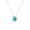 The Neon Lagoon Necklace vivid blue gemstone necklace by Iris & Carly