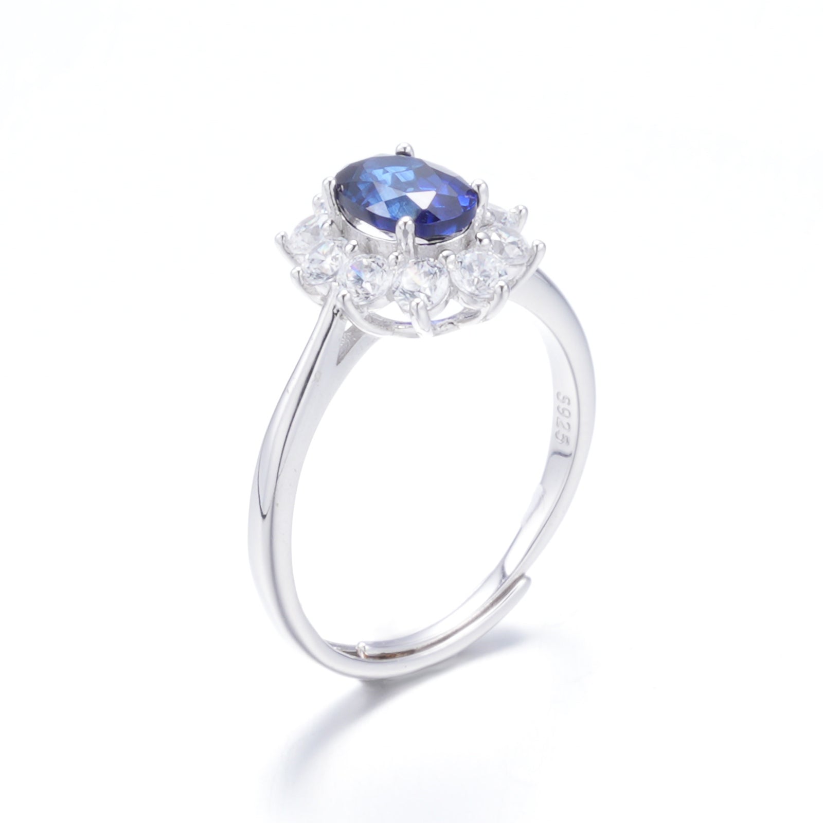 The Spencer Icon — royal blue sapphire ring in 925 sterling silver