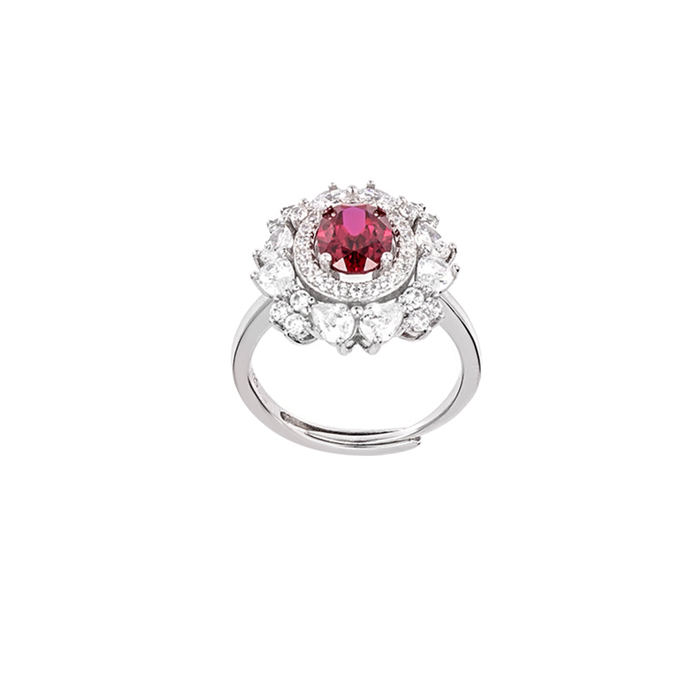 The Solar Ruby — lab-grown ruby ring in 925 sterling silver