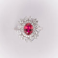 The Solar Ruby — lab-grown ruby ring in 925 sterling silver