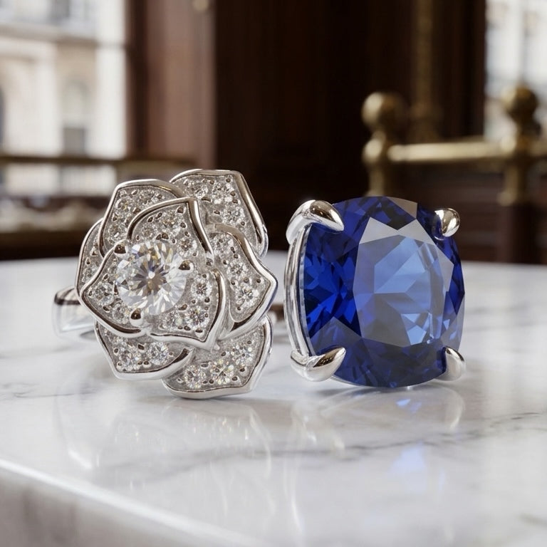 Blue stone piece worn on the hand